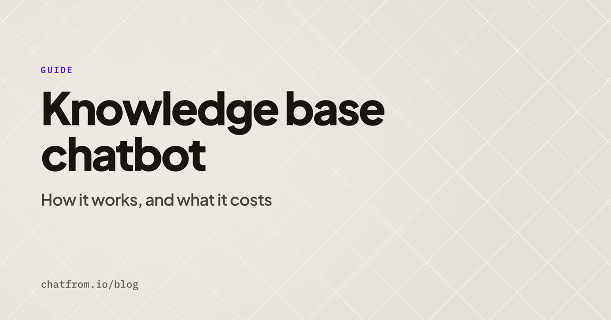 Knowledge base chatbot: how it works and what it costs